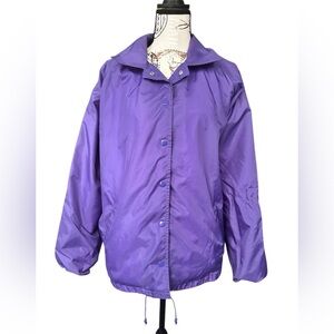 Vintage Apres Sport Snap up Nylon Jacket with Cotton lining size large